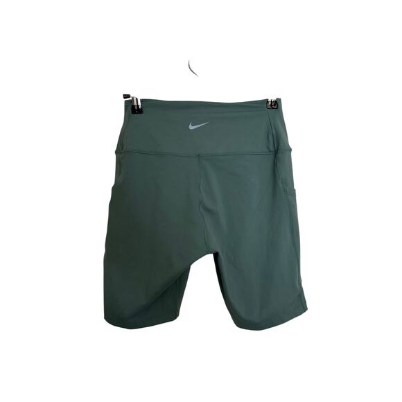 Nike One High-Waisted 8" Biker Shorts Womens Medium Bicoastal Green FZ6758-361 - Picture 2 of 6